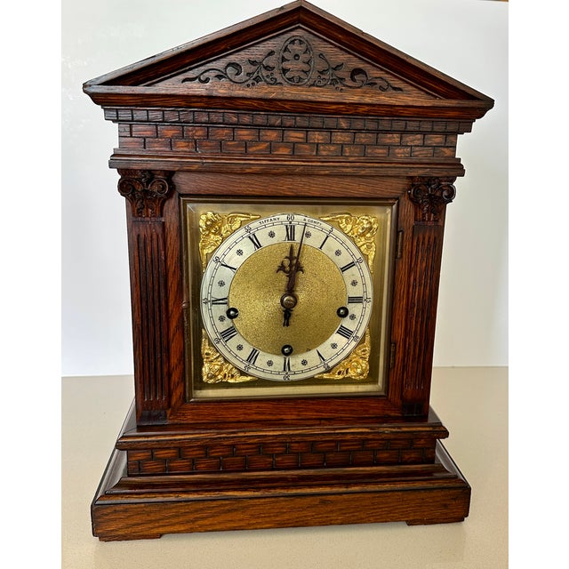 A remarkable turn-of-the-century architectural bracket clock retailed by Tiffany & Co., New York, bearing the firm's...