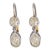 1920s Pair of Victorian Style 1.33 Carat Old Cut Diamond Platinum 18k Gold Drop Earrings For Sale