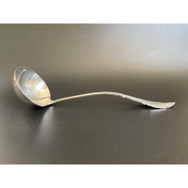 Victorian Rogers & Bro A1 Savoy 1892 Silverplate Solid Oyster Ladle For Sale - Image 3 of 8