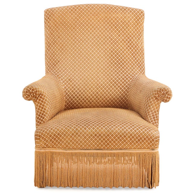 This exquisite French Napoleon III library chair, dating back to circa 1860, showcases a timeless blend of comfort and...