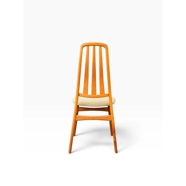 Set of Six Niels Koefoed Eva Dining Chairs for Koefoeds Hornslet | Danish Modern Teak | Kvadrat Hallingdal Wool Seats For Sale - Image 9 of 15