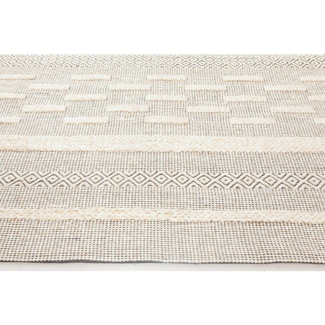 Early 21st Century Bauer Collection Geometric Beige Black Handmade Wool by Rug Doris Leslie Blau For Sale - Image 5 of 7