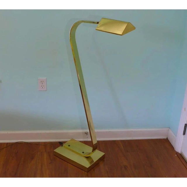 Brass Cobra Floor Lamp Postmodern Z Lamp For Sale - Image 9 of 9