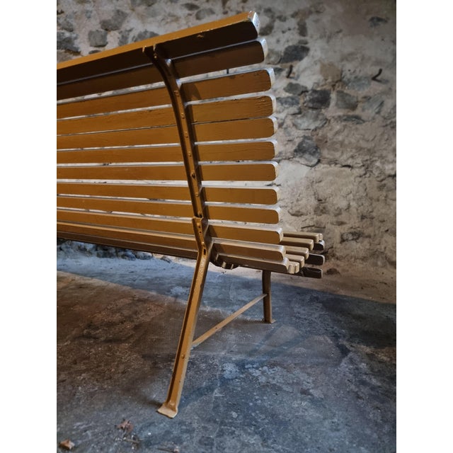 Mid-Century French Pine Garden Bench, 1960s For Sale - Image 6 of 18