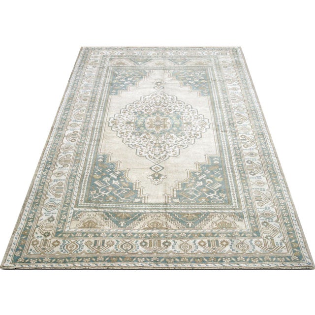 1960s 1960s Turkish Oushak Rug For Sale - Image 5 of 6