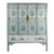 Large Chinese 20th-Century Cabinet With Blue and White Hand-Painted Flowers and Landscape Panels For Sale