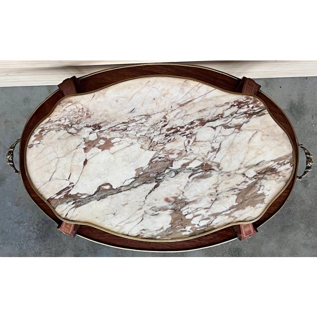 Late 19th Century French Two-Tier Mahogany Dessert Stand Manner of Louis XVI For Sale - Image 12 of 17