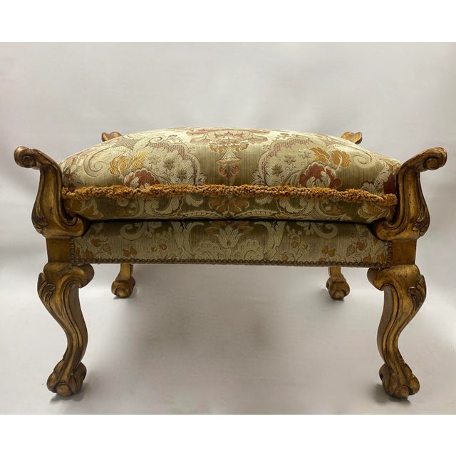 Pair of French Style Benches with French-Natural Nailheads, "antique-gold style" finish. By Danny Cannon Custom...