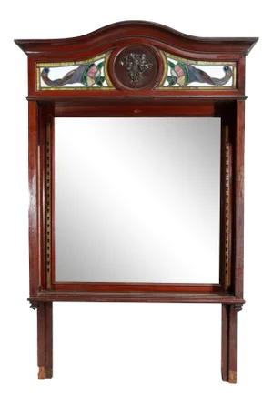 Antique Arts & Crafts Mahogany Mirrored Back Bar