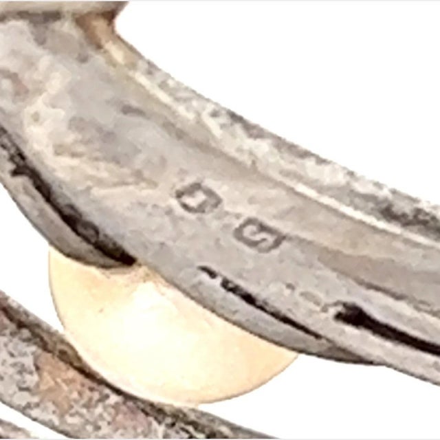 1990s Mikimoto Estate Akoya Pearl XL Spray Brooch Sterling Silver For Sale - Image 10 of 12