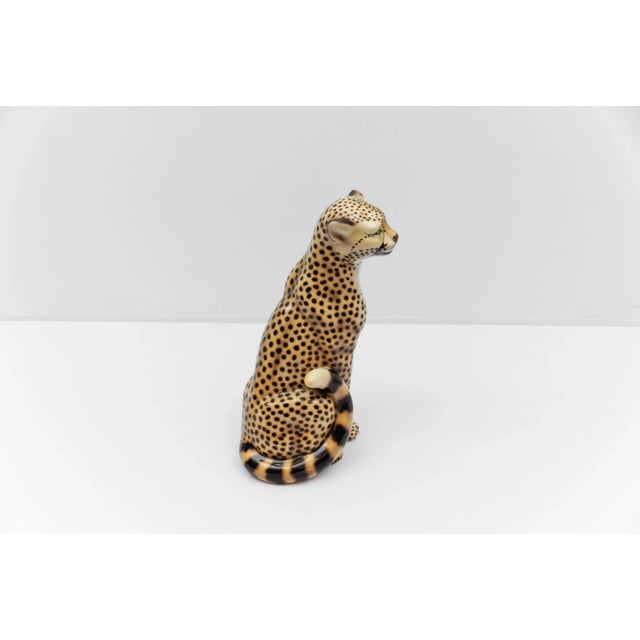 1960s Italian Leopard Figurine in Ceramic, 1960s For Sale - Image 5 of 11
