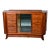 French Art Deco Rosewood Veneer Cabinet With Eight Drawers and Glass Display Case For Sale