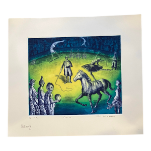 1980’s Original Colored Etching “Circus” Signed & Numbered