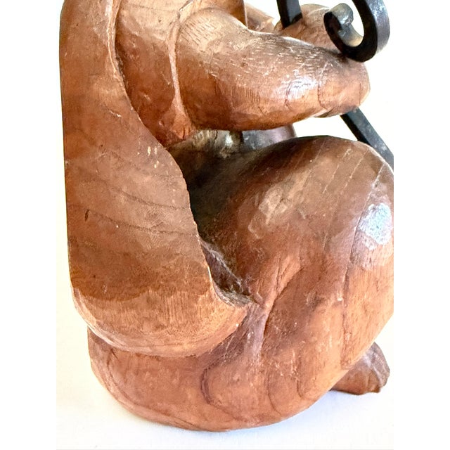 Antique Wood Carving of a Monkey in a Monk's Robe For Sale - Image 13 of 15