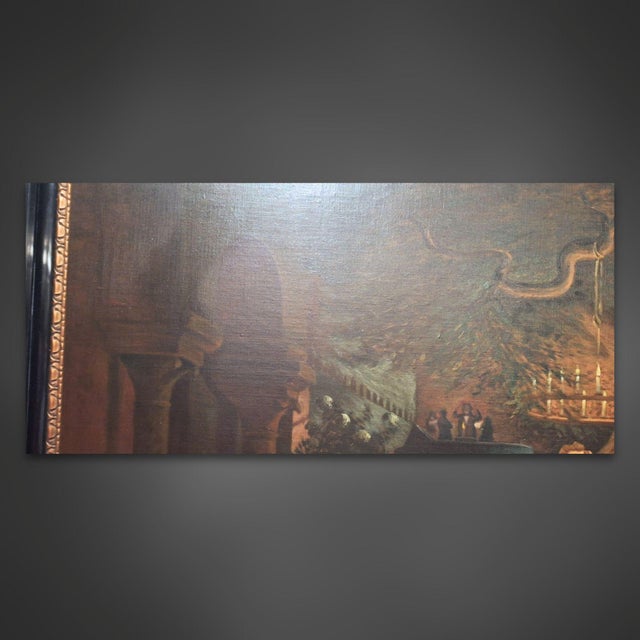 After Christian Eduard Boettcher, Summer Night on the Rhine, 1950s, Oil Painting on Canvas, Framed For Sale - Image 7 of 10