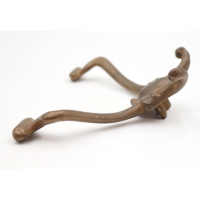 Early 20th Century Pair of Antique Victorian Brass Hall Tree Hooks For Sale - Image 5 of 7