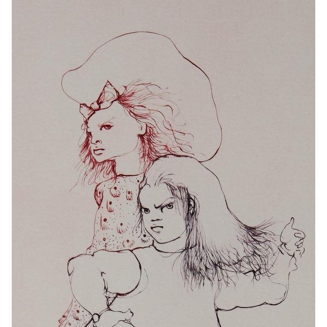 Léonor FINI (1908-1996) The Caprice Original color engraving Signed in pencil On Vellum 38 x 56 cm (c. 15 x 22 inches)...