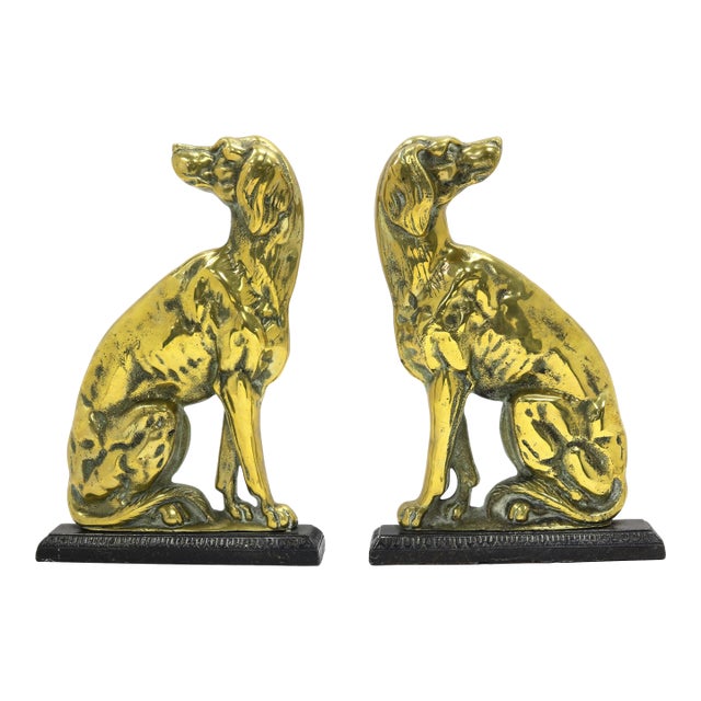 Tall 19th-Century Whippet Fireplace Ornaments / Doorstops For Sale