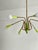 Metal Mid-Century 6-Light Brass Chandelier in the style of Oscar Torlasco, 1950s For Sale - Image 7 of 9