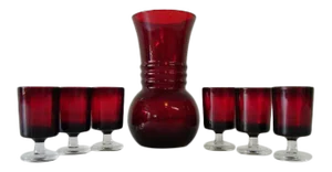 1960s Hollywood Regency Aperitif Set - 7 Pieces
