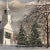 Vintage Original Impressionist Painting Church in Snow Signed 1960’s For Sale - Image 4 of 6