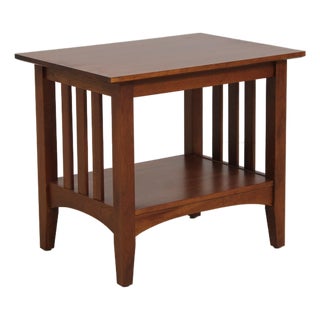 Ethan Allen Cherry Mission Style End Table For Sale