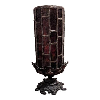 1960's Lead Glass Candle Stand For Sale