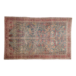 Vintage Distressed Meshed Rug - 4'4" x 6'9" For Sale