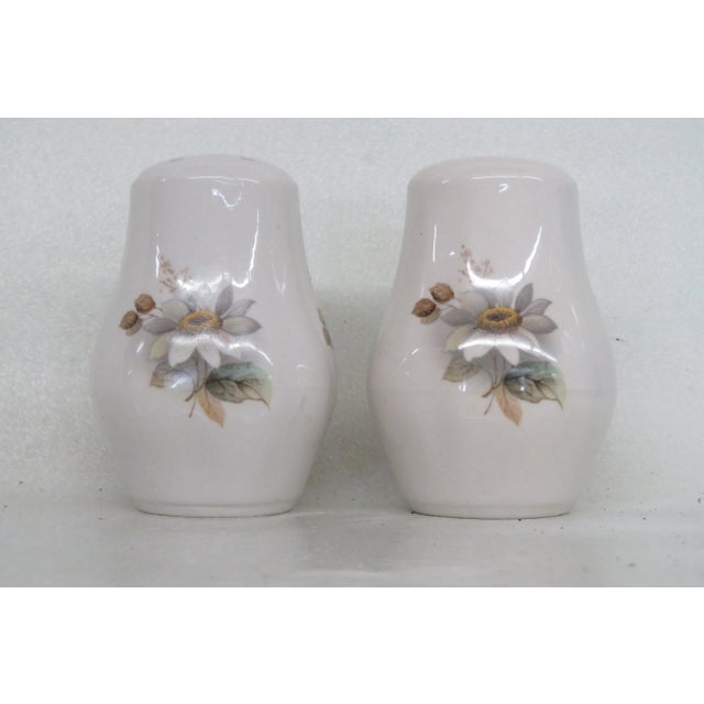 This lovely set of porcelain / ceramic Salt and Pepper Shakers are stamped on the bottom Staffordshire Ceramic England,...