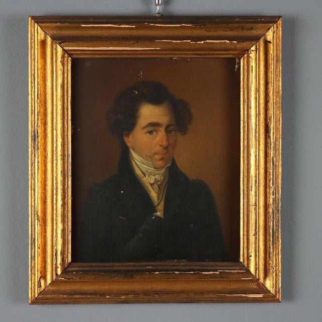 Central European School, Portrait of a Nobleman, 19th Century, Oil on Hardboard, Framed For Sale - Image 9 of 9