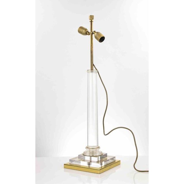This Italian Table Lamp is an design lamp manufactured in Italy by Corinne Halna. Brass and acrylic glass table lamp....