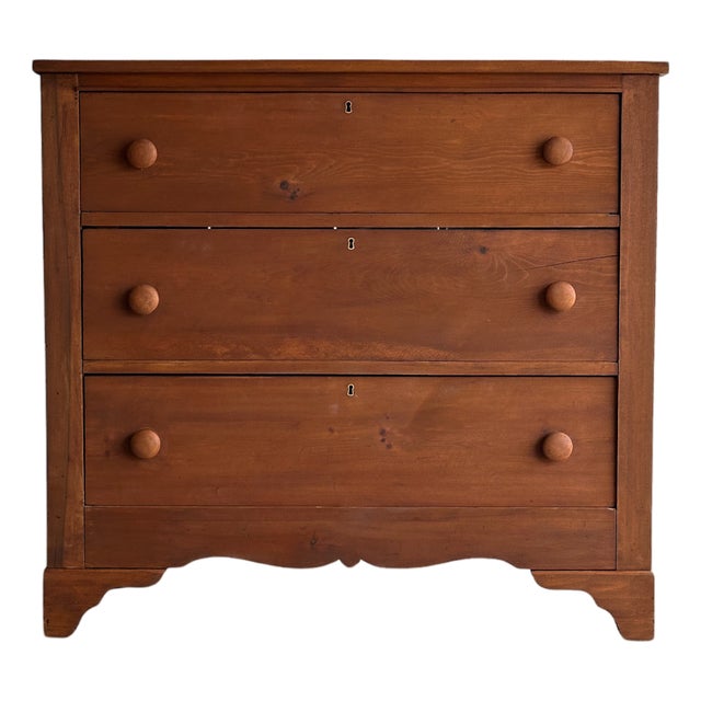 Late 19th Century Antique Pine Chest of Drawers For Sale