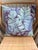 Textile Tropical Palm Leaf Feather-Down Pillow in Berry, Lilac & Sage 18” X 18” For Sale - Image 7 of 8