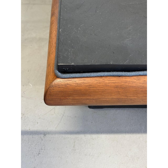 1960s Adrian Pearsall Sectional Sofa with Slate Ends Reupholstered in Wool Gray Flannel For Sale - Image 12 of 12