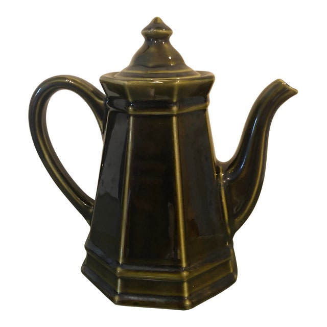 Vintage Pfaltzgraff Green Coffee Pot Chairish