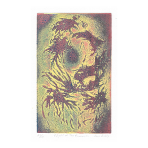 1980s Jane Eddy Flight of the Primaries Color Etching