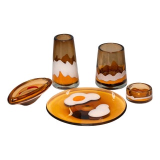 Glassware Set from Jaroslav Svoboda, Czechoslovakia, 1970s, Set of 5 For Sale