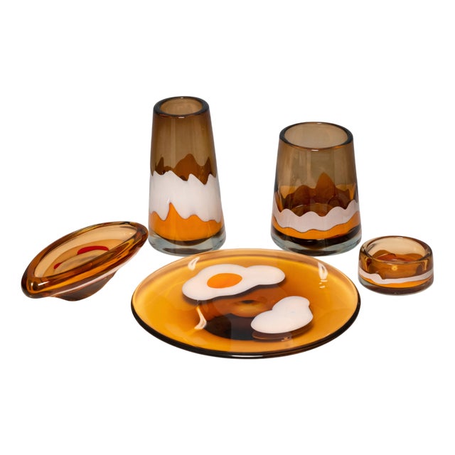 Glassware Set from Jaroslav Svoboda, Czechoslovakia, 1970s, Set of 5 For Sale