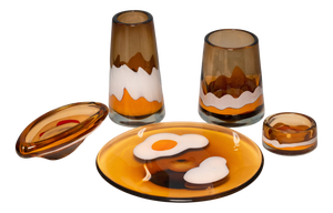 Glassware Set from Jaroslav Svoboda, Czechoslovakia, 1970s, Set of 5
