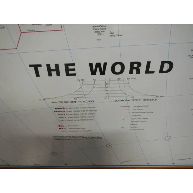 World Map in Laminated Paper Chairish
