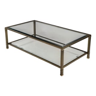Vintage Brass Coffee Table, 1980s For Sale