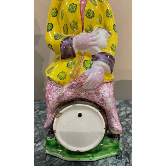 Wine 19th Century Polychrome French Faience Wine Decanter For Sale - Image 8 of 14