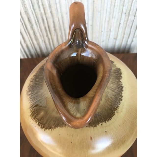 Late 19th Century 19th Century Spanish Glazed Terracotta Jug, Pot or Pitcher With Handle For Sale - Image 5 of 6