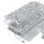 German Structured Glass and Aluminum Wall Light Lamp by Hoffmeister, 1970s, Set of 2 For Sale - Image 4 of 8