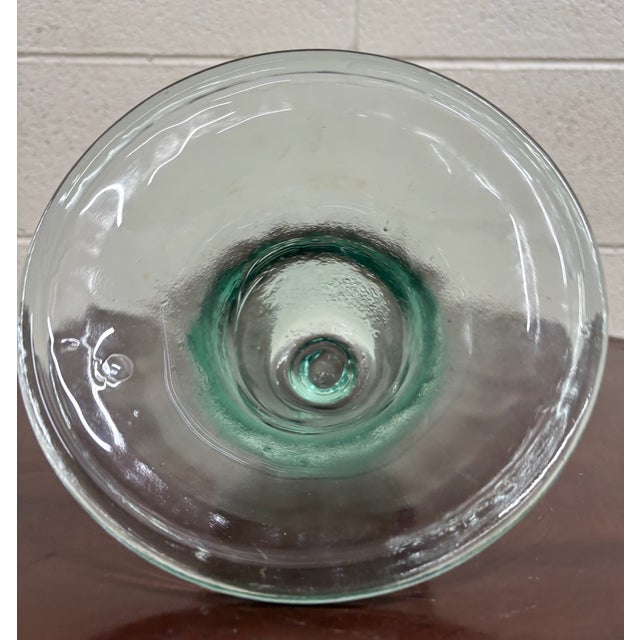 Late 20th Century Vintage French Style Aqua Color Glass Garden Cloche For Sale - Image 5 of 7