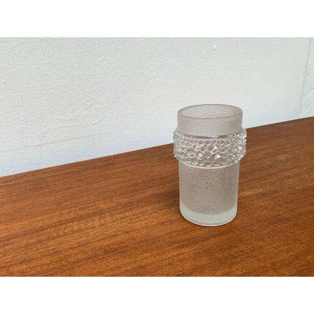 White Vintage French Glass Spike Vase, 1970s For Sale - Image 8 of 18