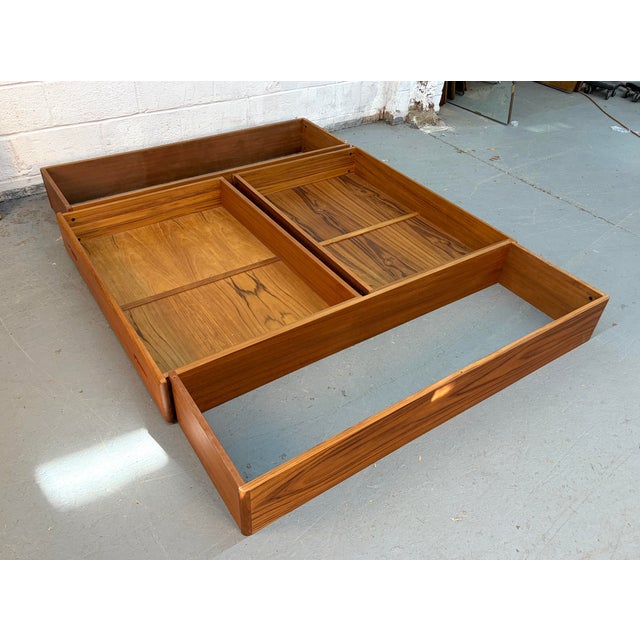 Mid-Century Modern Danish Teak Platform Bed W/ Storage For Sale - Image 15 of 16