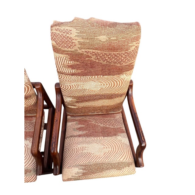 Henredon Henredon Campaign Oak Pair Armchairs For Sale - Image 4 of 13