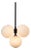 Bunch Pendant, Black, 26in H, Modern, 5 Inch Glass Globes, by Research.Lighting, Modern, Minimal Hanging Light For Sale