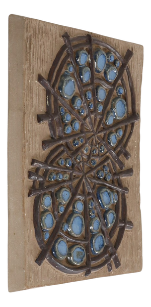 Abstract Ceramic Wheels Wall Plaque by Marianne Starck for Michael Andersen, 1960s